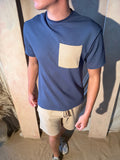 Blue/Stone Waffle T-Shirt