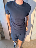Navy Textured T-Shirt